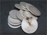 Lot of 15 Canada Quarters 80% Silver