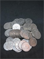 Lot of 52 Canada Nickels 40's, 50's, 60's