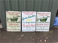 3 x garden competition signs