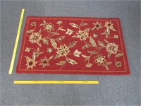 red hook style wool throw rug (30in x 50in)