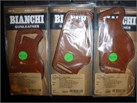 3pc Bianchi Model 101 Fold Away Size 16 Holsters