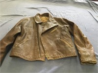 Leather bomber jacket small size