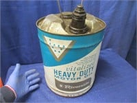 vintage 5-gallon motor oil can (full)