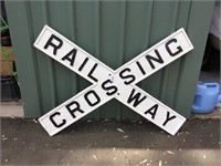 Original cast Railway crossing sign approx