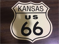 METAL KANSAS US 66 SIGN