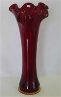 Thin Panels 19 1/2" funeral vase - red