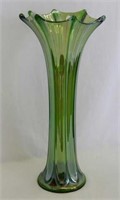 Morning Glory 17" funeral vase - green