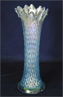 Diamond Point 10" vase - ice blue