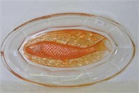 Golden Carp 10 1/2" oval tray - marigold