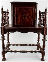 Furniture Antique Humidor Walnut Wood Cabinet