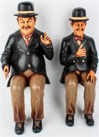 Seated Laurel & Hardy Fiberglass Figures