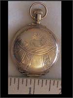 HAMPDEN HUNTING CASE POCKET WATCH WITH NICELY