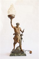 EMILE PICAULT BRONZED LAMP