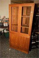 TEAK CORNER CABINET