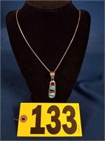 Zuni enlayed pendant (pick up or ship)