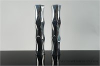 Tall Aluminum Candleholders by Nambe