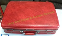 Vintage Red American Tourister Suitcase