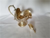 Silver Plated Sugar Bowl with Scoop