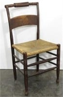 Wood Chair with Thrush Seat & Pillow Top  Back