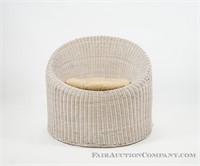 Wicker Basket Chair - Attrib. to Isamu Kenmochi