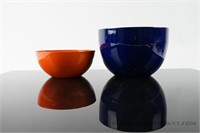 Pair of Colorful Enamel Bowls