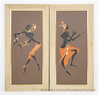 Pair of African Motif  Artwork