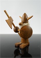 Cute Viking Figurine Wielding a Battle Axe