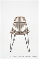 Modern Shell Style Chair With Iron Base