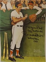 Norman Rockwell Print, Signed by Brooks Robinson