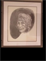 THIS PIECE TITLED "OLD INDIAN LADY" IS DONE BY