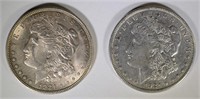 2-1921 MORGAN DOLLARS, CHOICE BU