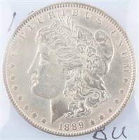 Coin 1889 Morgan Silver Dollar Almost Unc.