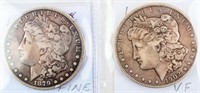 Coin 2 Morgan Silver Dollars 1879 & 1902
