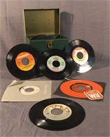 Misc Pop and Rock 45 Records with case