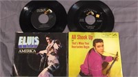 4 Elvis Presley 45 Records