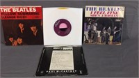 4 Beatles 45 records- 1 yellow vinyl