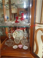 GLASSWARE - ON RIGHT SIDE OF CHINA HUTCH