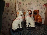 2 SETS TAKAHASHI DOG BOOKENDS - MADE IN JAPAN