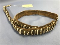 Extremely rare and old Eskimo hide belt made with