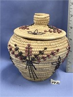 Hooper Bay grass basket by Andrews from Kipnook, A