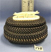 Baleen basket very unusual oval, has only double f