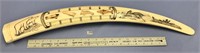 Cribbage board by Peter Mayac, walrus tusk, overal
