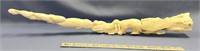 Phenomenal 31" fully carved bull walrus tusk, by P