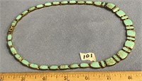 18" turquoise and .925 silver necklace     (11)