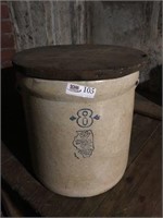 8 Gallon Crock w/ Wood Lid