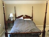 Nice 4 Poster Bed w/ Mattress and Springs