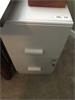 2 Drawer Metal File Cabinet w/ Key