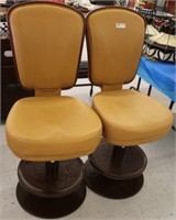 2 Leather Commercial Bar Stools