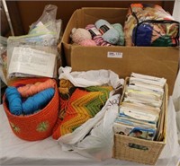 Large Lot of Yarn and Sewing Patterns