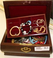 Cherry Jewelry Box & Contents